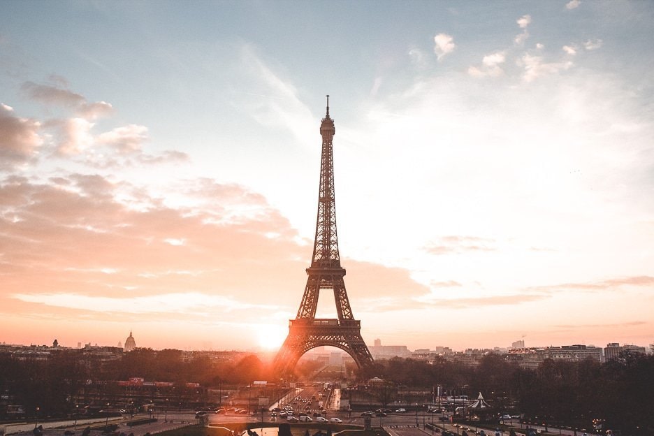 How To Plan Your First Trip Together 2 L Sunrise over the Eiffel Tower from Trocadero, Paris - First Trip