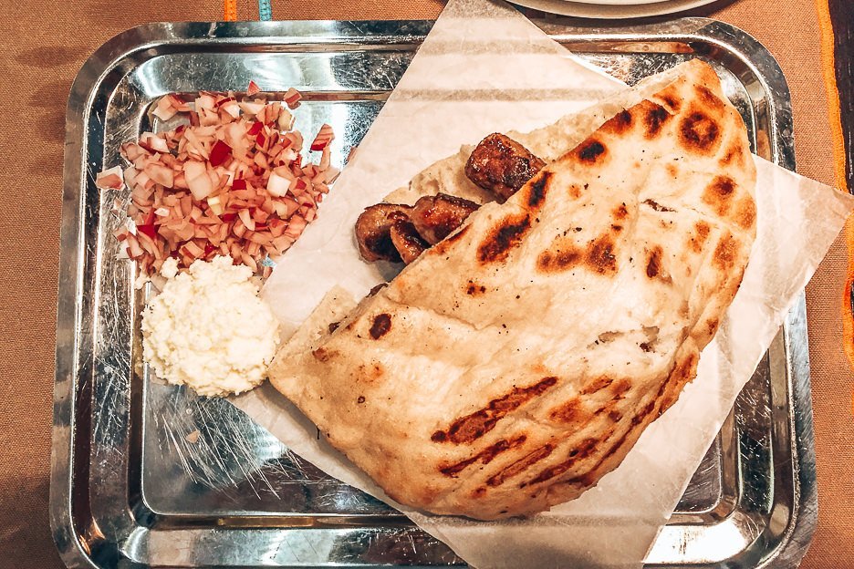 How To Spend 48 Hours In Dubrovnik 7 L Chipati and salad at Taj Mahal Restaurant, Dubrovnik