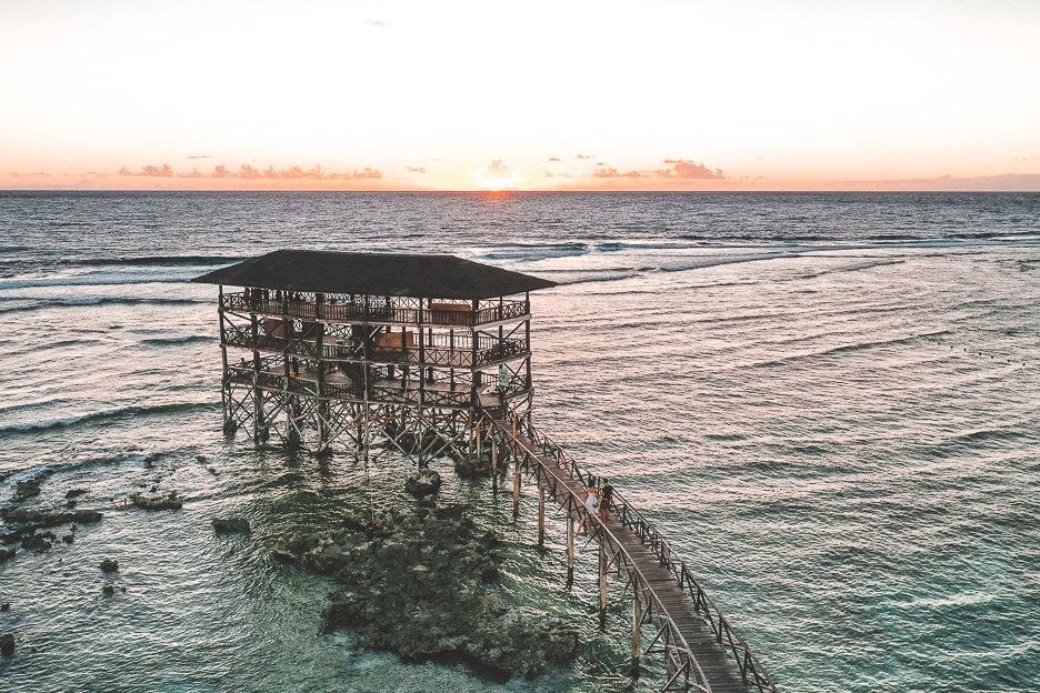 Siargao Island Travel Guide for Non Surfers 12 L Sunrise over the horizon from Cloud 9 boardwalk, Siargao