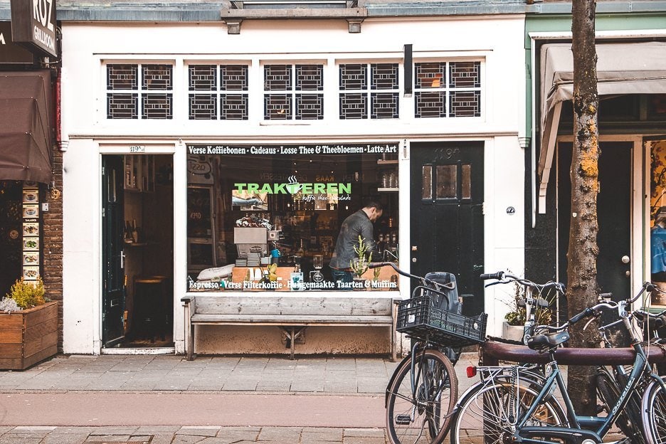 The Best Specialty Coffee In Amsterdam 10 Cafes You Should Visit 2 L Shop front of Trakteren, Amsterdam