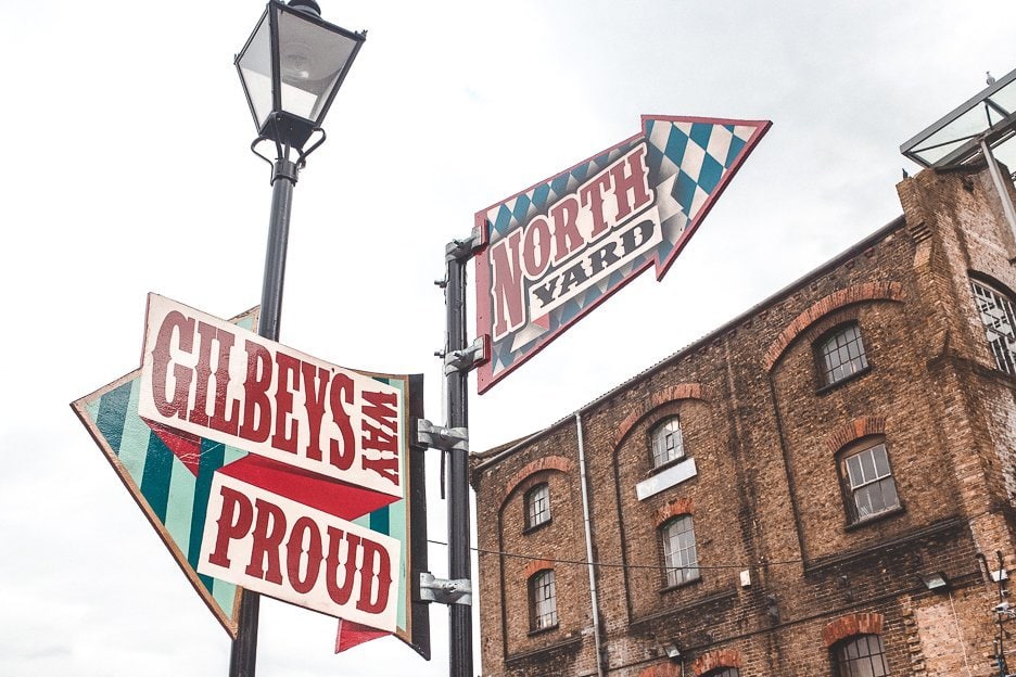 The Essential London Market Guide 14 L Vintage signs at Camden Market in north London