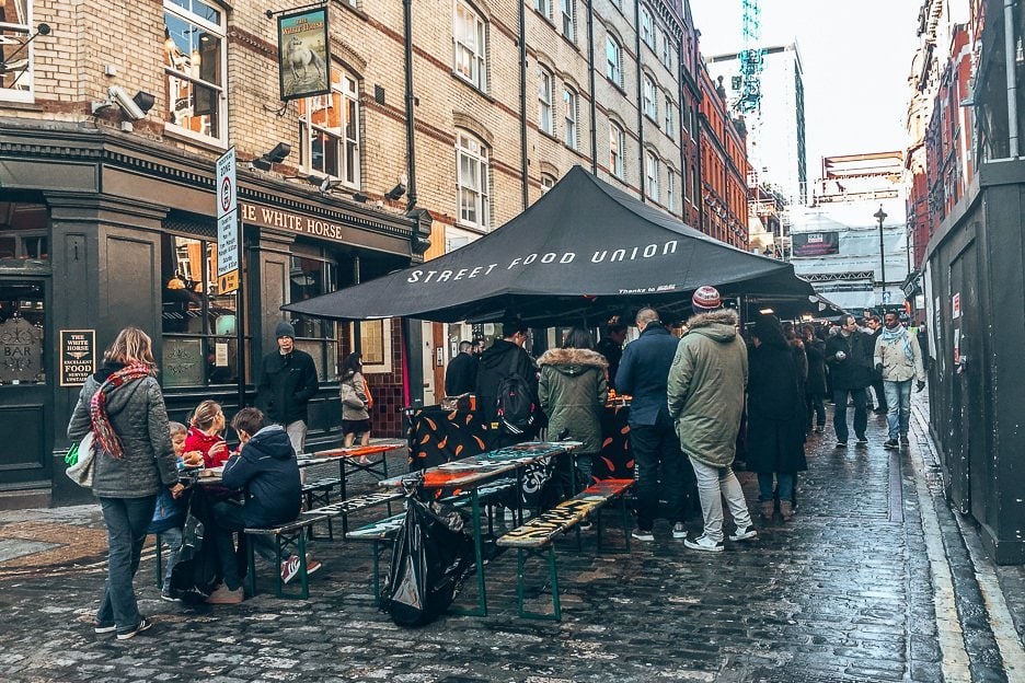 The Essential London Market Guide 16 L Food stall at Street Food Union Market in SoHo London