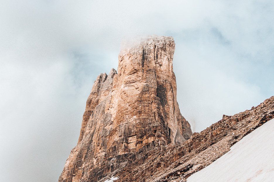 What We Learned From Our 50 Days European Campervan Trip 5 L Fog clouding over the peaks of Tre Cime di Lavaredo, The Dolomites, Italy