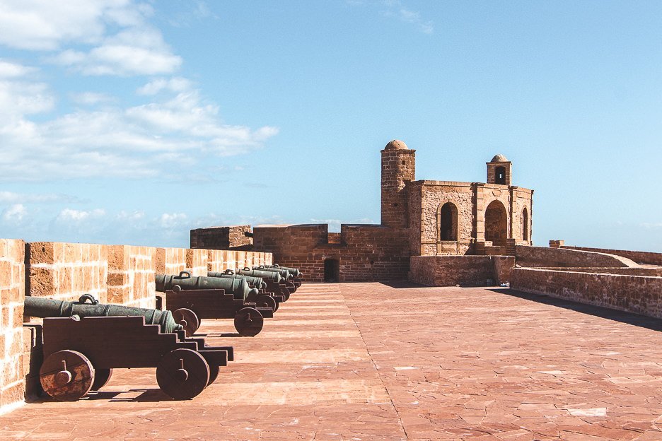 Your Complete Travel Guide To Essaouira Morocco 8 L Bronze canons along the old city walls of Essaouira Morocco