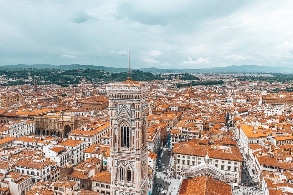 One Day in Florence 5 L An eagle eye view over the red roofs of Florence from atop the Duomo of Cathedral of Santa Maria del FioreWebsiteDirectionsSave