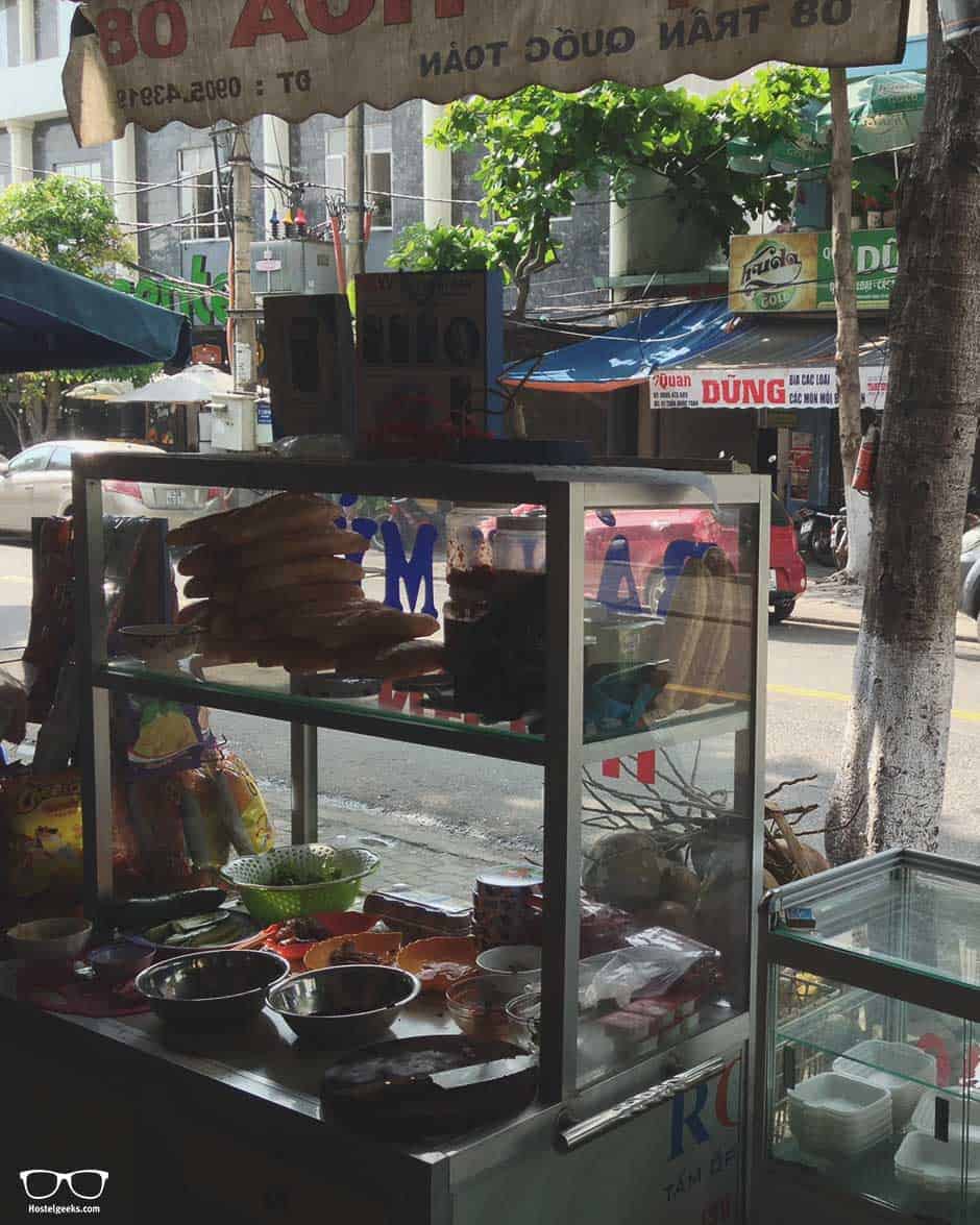 Starting the day with delicious Bhan Ni in Da Nang. This is the little street wagon in front of Memory Hostel Starting the day with delicious Bhan Ni in Da Nang. This is the little street wagon in front of Memory Hostel