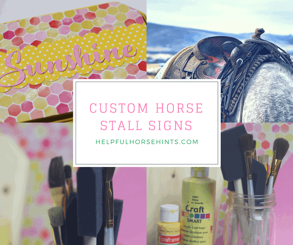 DIY Customized Horse Stall Signs