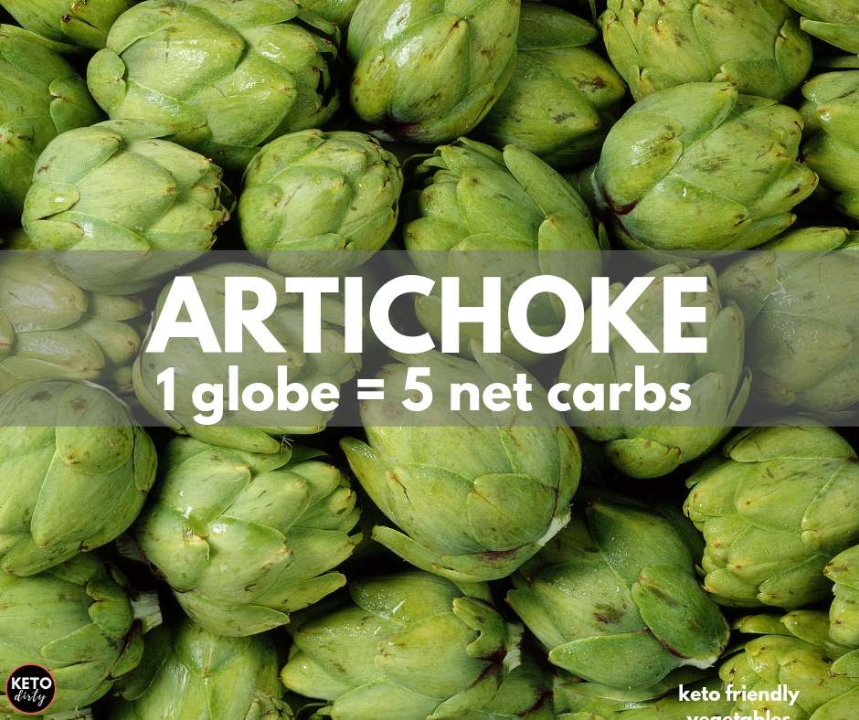 Guide to Keto Vegetables - Low Carb Veggie List and Nutrition Guide 22 artichoke globe 5 net carbs