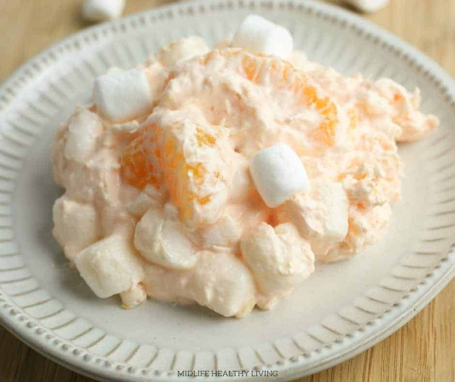 Orange fluff dessert is a quick and tasty recipe that the whole family will love. A healthy dessert choice that is low in Weight Watchers points and tastes great!Â 