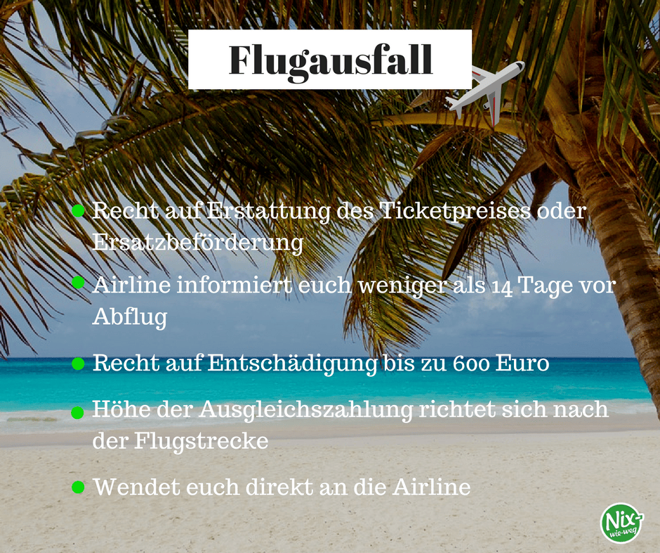 Flugausfall - Was nun? Übersicht: Anspruch auf Entschädigung bei Flugausfall/Flugannullierung