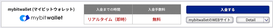 AXIORYマイビットウォレット入金