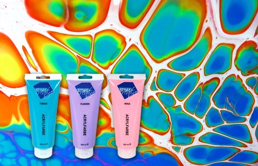 Produkttest: Sind die Stylex Acrylfarben und Leinwände geeignet fürs Acrylic Pouring?
