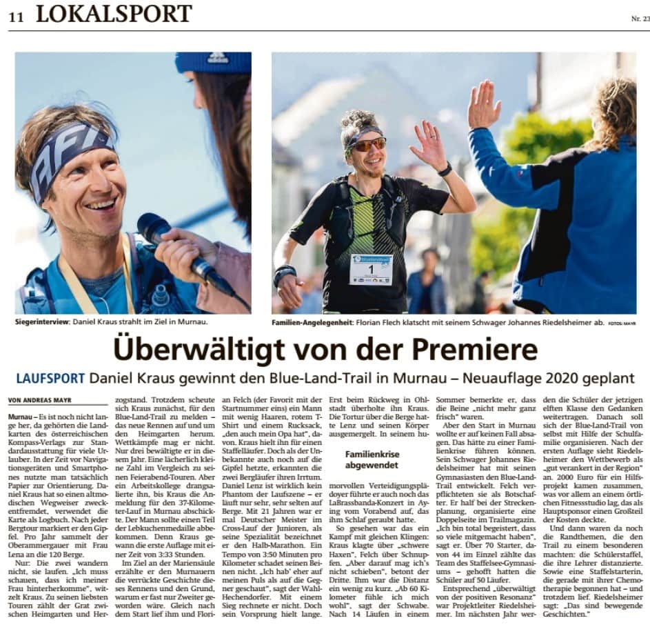 Zeitungsbericht über den Blut2019