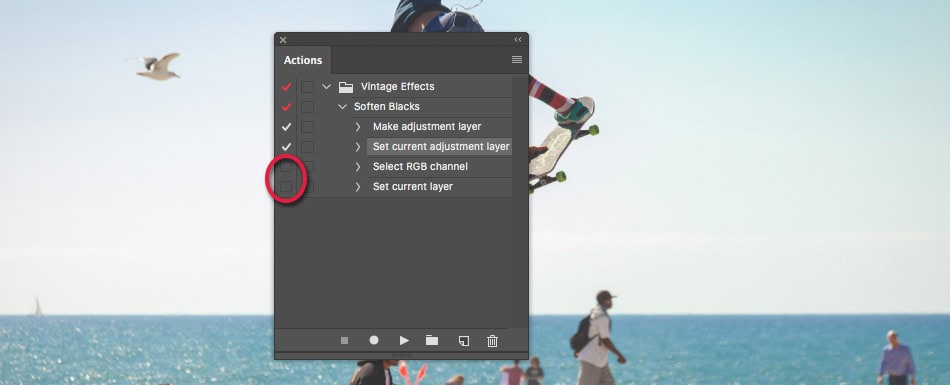 switching off action steps