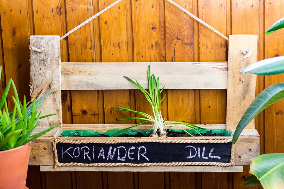 Palettenmöbel Blumenkasten aus Holz