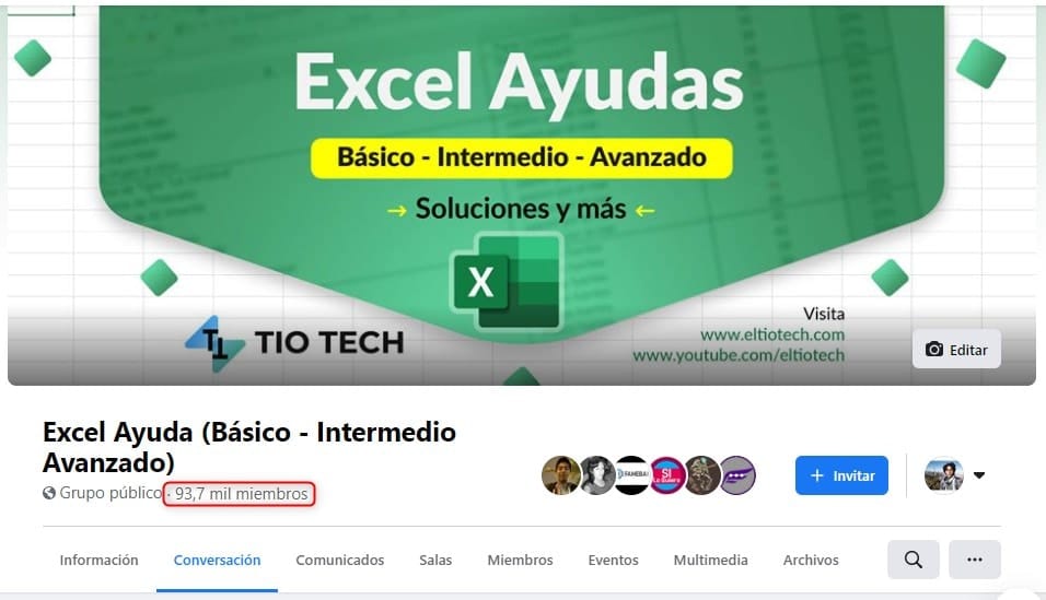 grupo de facebook excel ayudas