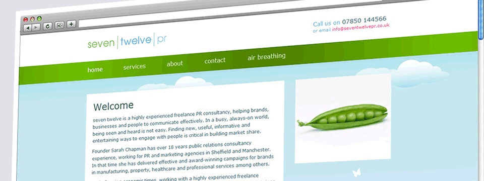 seven twelve PR | Web Design Sheffield