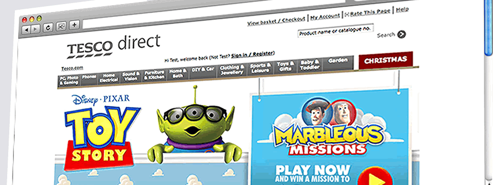 Tesco Direct Toy Story Campaign | Web Design Sheffield