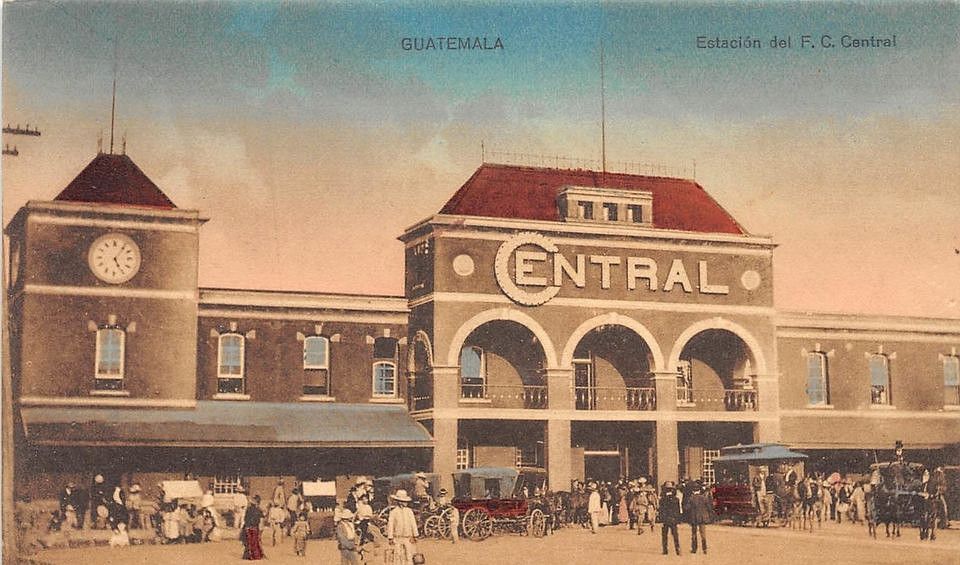 Recreación de la bella y primera estación Central de Guatemala (Fotografías Antiguas de Guatemala - Aldo N. Bonilla)