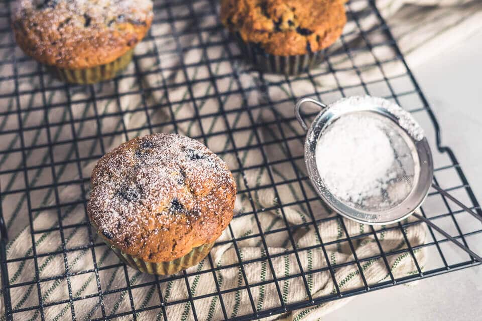 Tonkabohne-Blaubeer-Muffins
