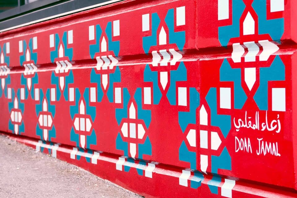 Why Can't They See Us?. Mural by Doaa Jamal. Vancouver Mural Festival 2018.