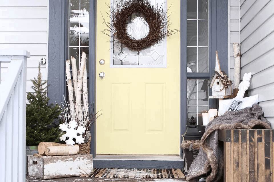 DIY FRONT DOOR PORCH DECOR IDEAS FOR FALL AND WINTER