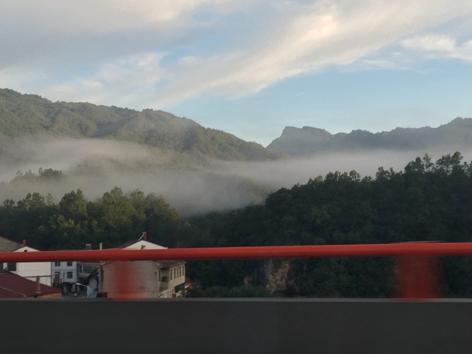 Driving up into the Qinling Mountains of Central China for initial archaeological surveys in the summer 2015