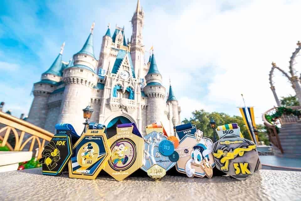 Awesome runDisney medals for Dopey Challenge #disneymedals #dopeychallenge #rundisney #runningglow