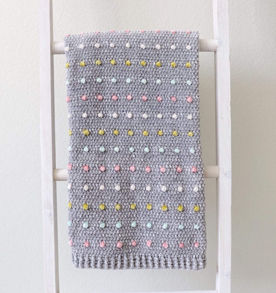 Crochet Candy Dots Baby Blanket