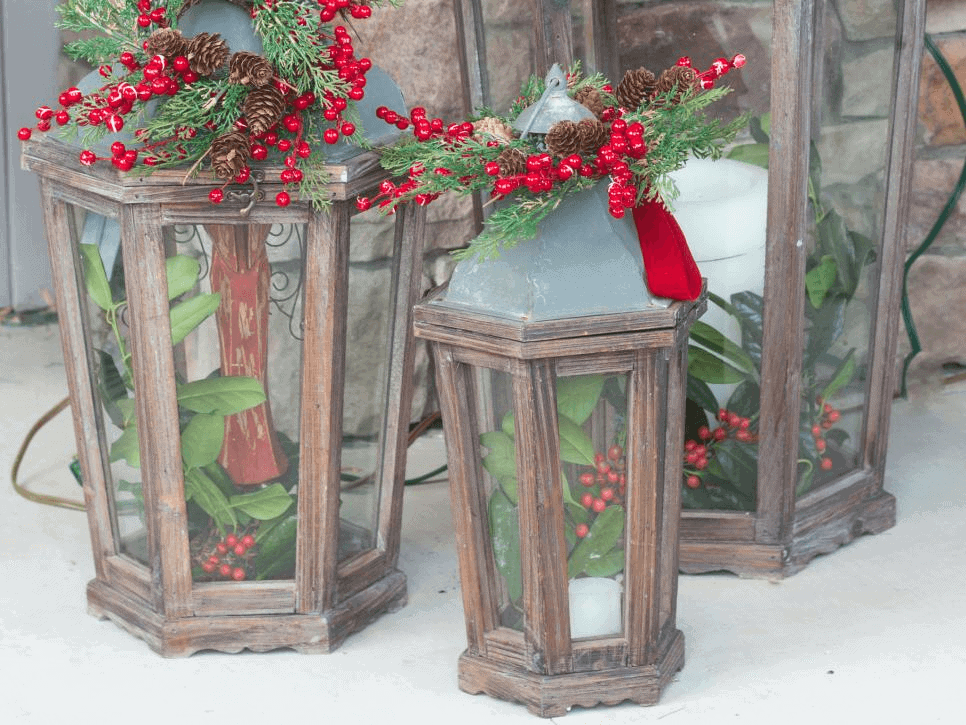OLD LANTERN DECOR IDEAS FOR RUSTIC FRONT PORCH