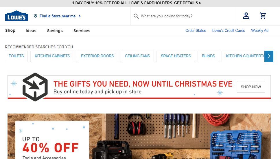 Lowe's is online store which is well known for hardware chain
