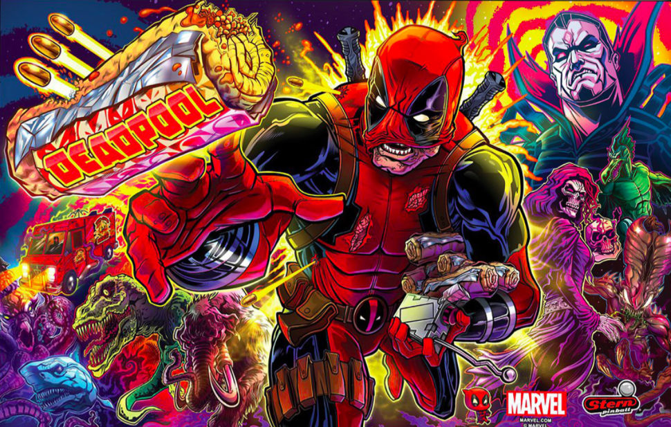 Deadpool Pinball Backglass Deadpool Pinball Backglass