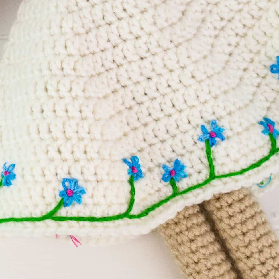 Crochet a pretty doll dress with this free crochet pattern by Winding Road Crochet. Pattern is designed to fit the Heirloom Doll.