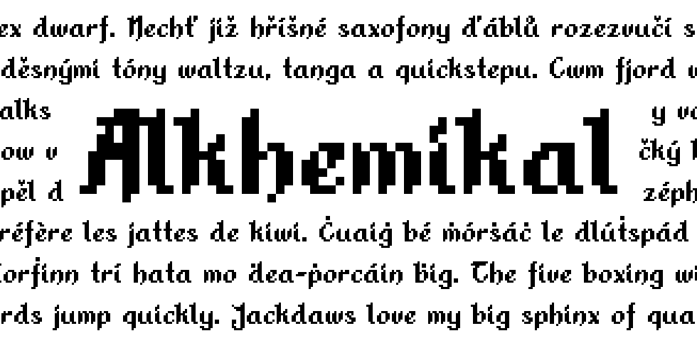Alkhemikal - Medieval Blackletter Pixel Font