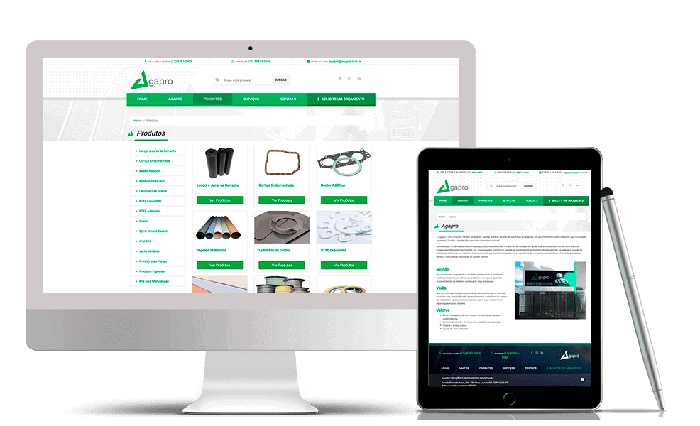 Página do Conteúdo site Agapro