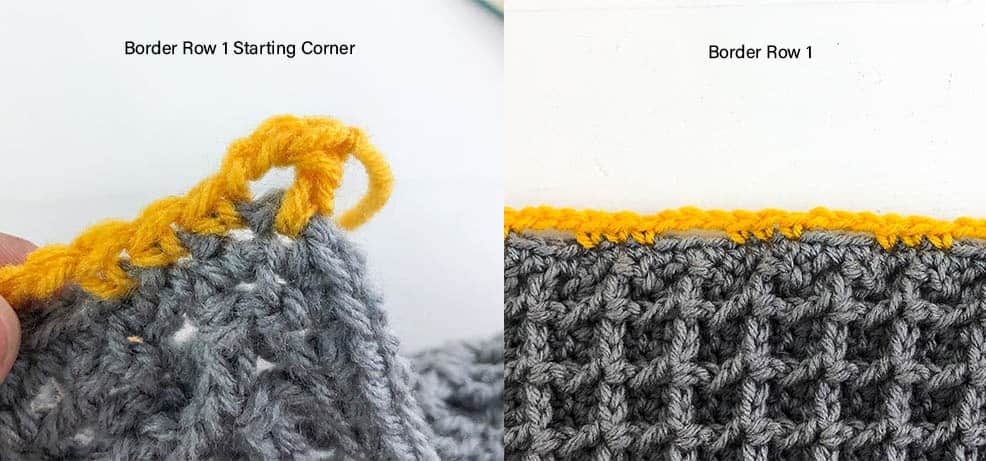 Stunning crochet blanket with a beautiful arcade stitch border. Free crochet pattern with 7 blanket sizes and video tutorials.