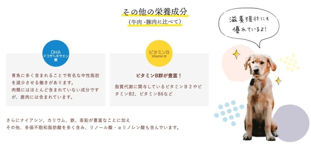 鹿肉のその他栄養素