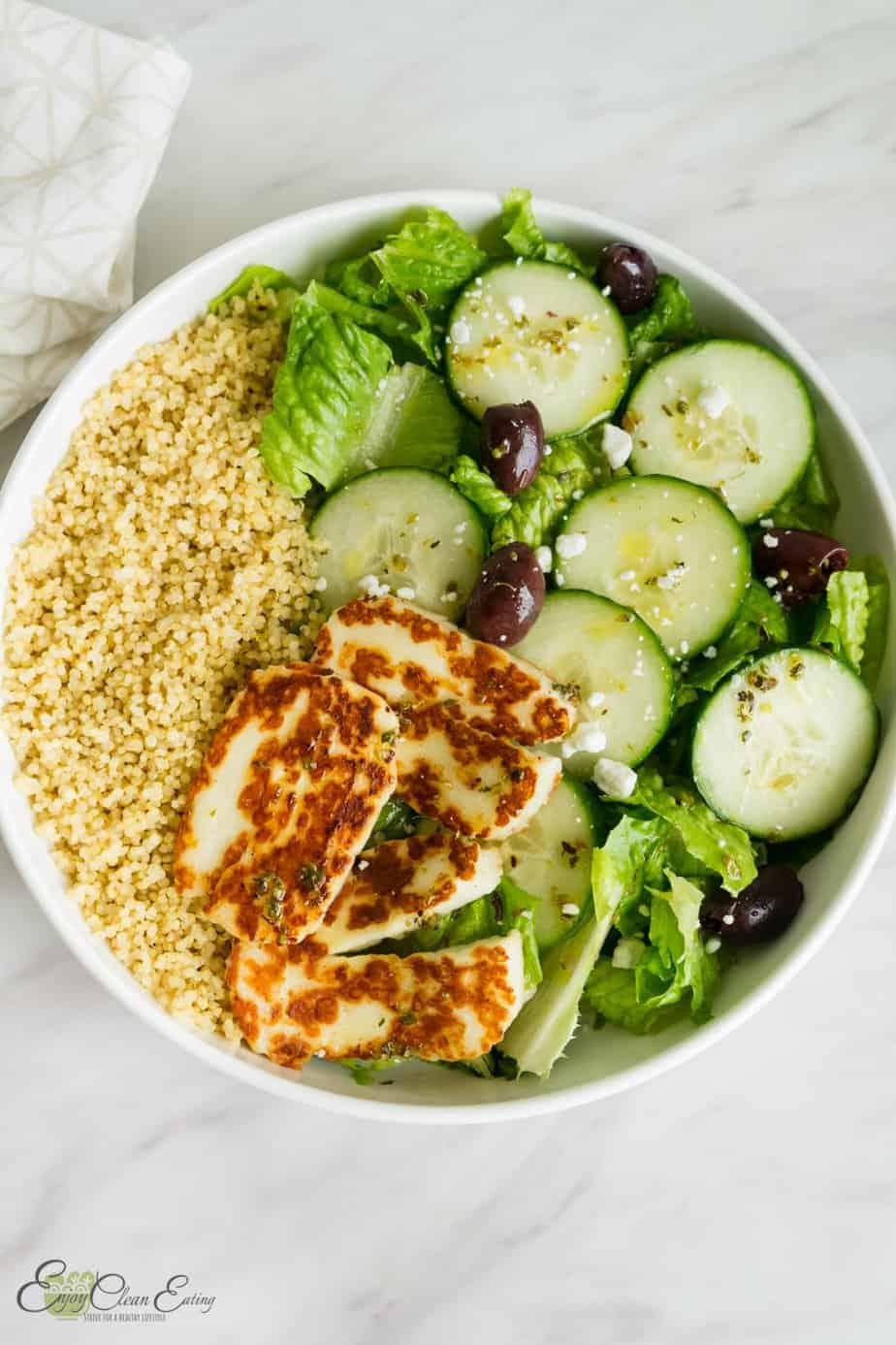 quinoa bowl greek salad