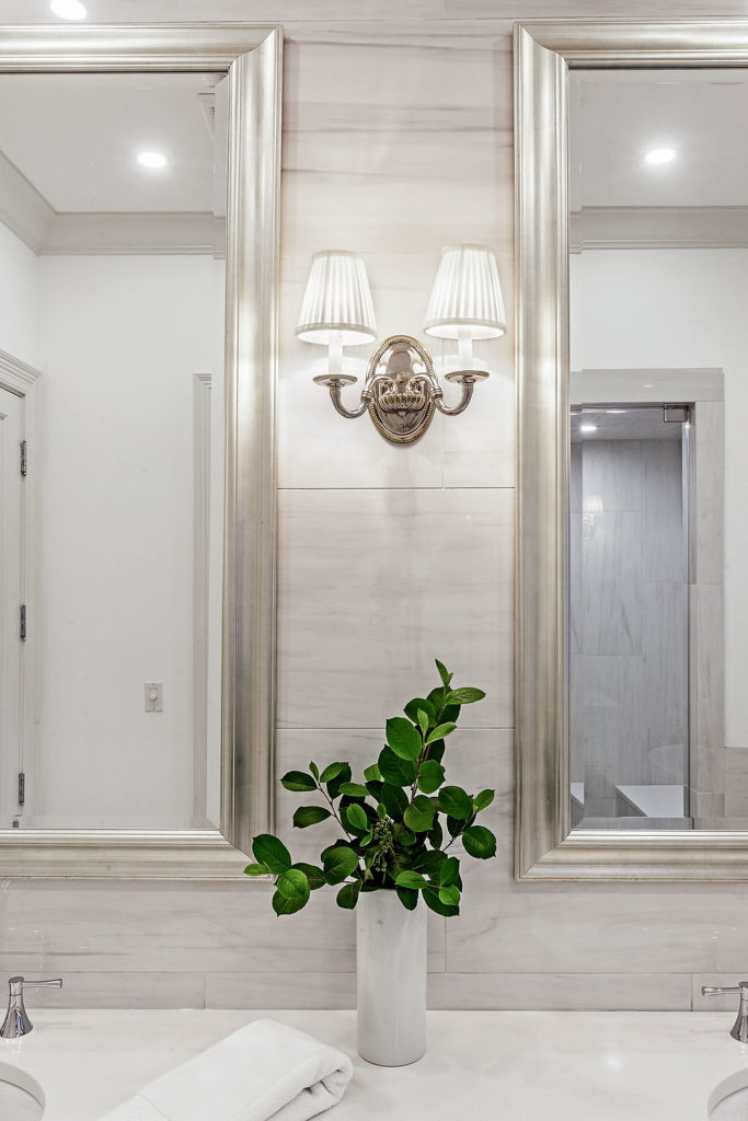 two mirrors in the master bathroom
modern interiors