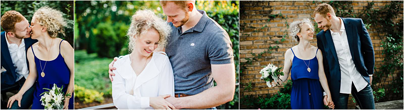 Romantic sunset Engagement session in Chicago Botanic garden