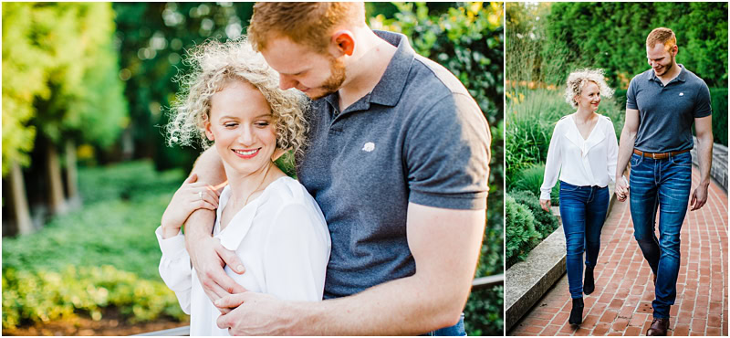 Chicago Botanic garden romantic engagement session