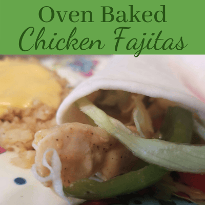 Oven baked chicken fajitas