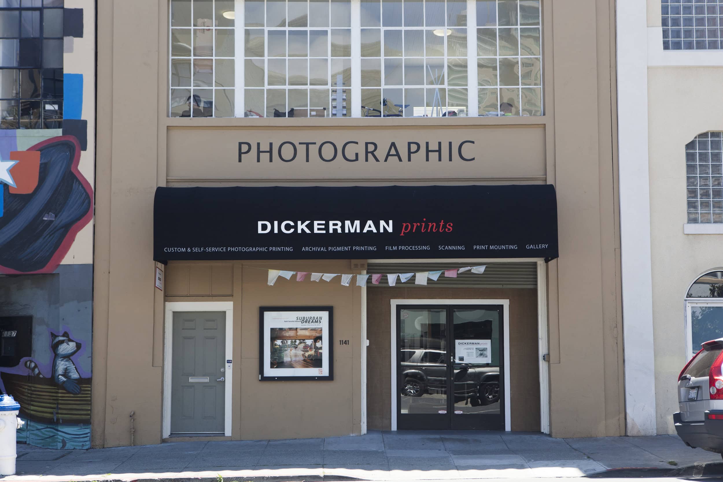 Here's what our print shop looks like from across the street. We are conveniently located at 1141 Howard Street in San Francisco. We've got plenty of street parking!