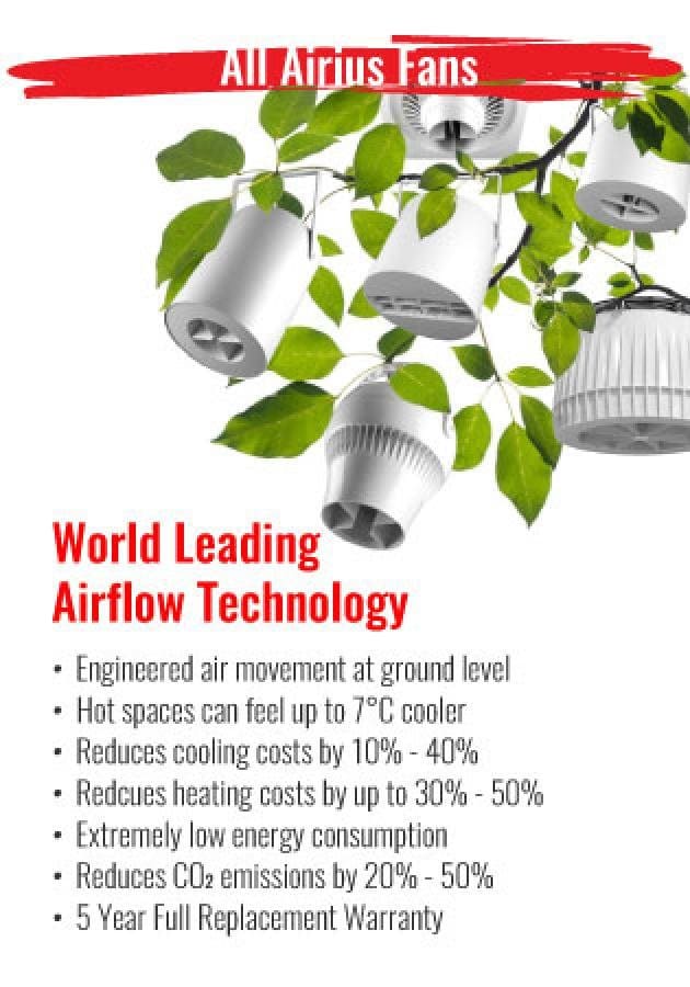 Cooling Fan & Destratification Systems Airius Leaders in Air