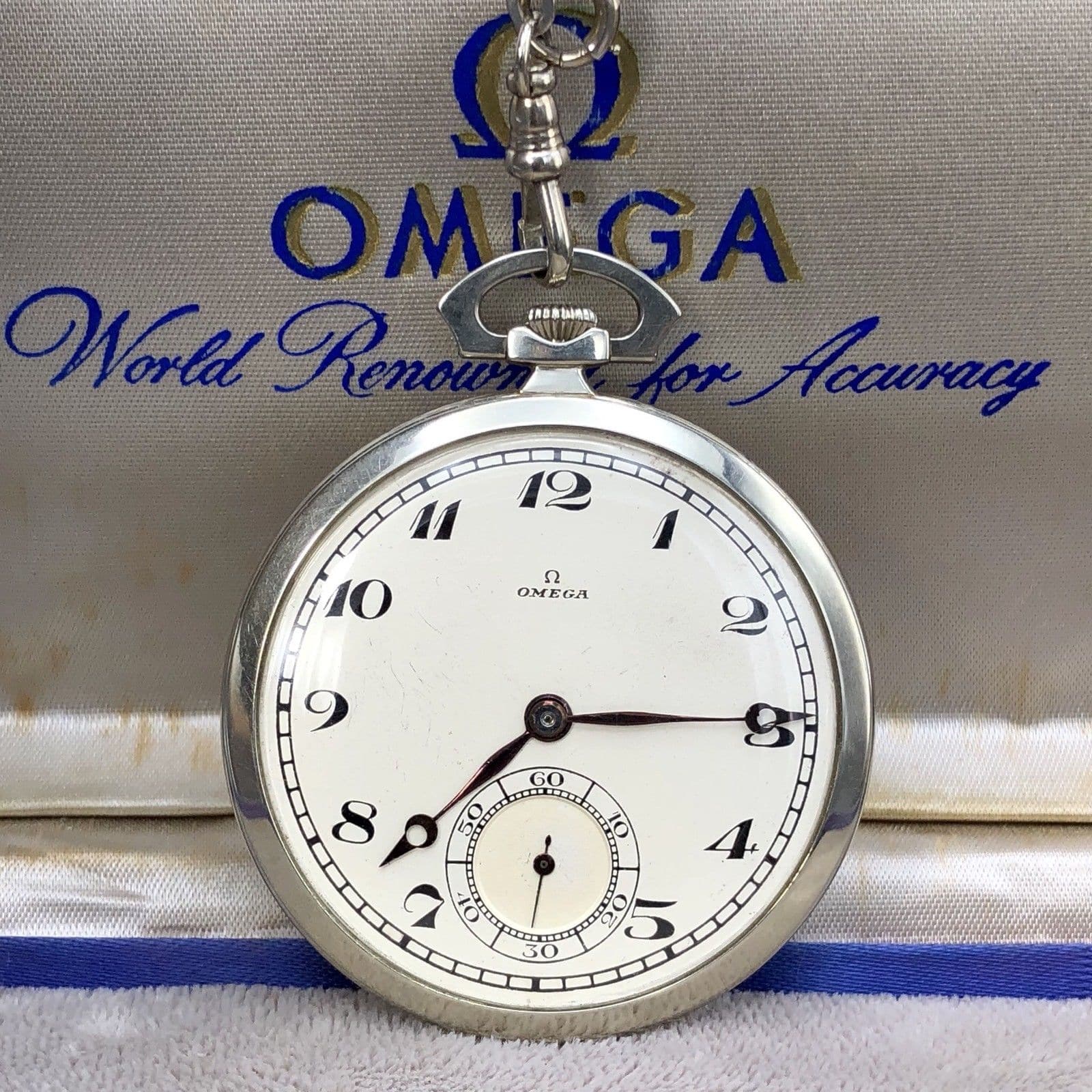 Vintage Omega Pocket Watch From 1920’s 18k Solid Gold Caliber 35 ML