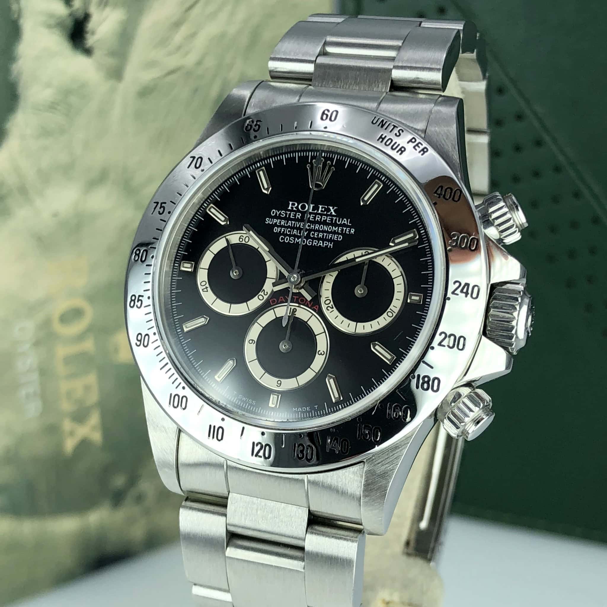 Vintage Rolex Daytona 16520 Black Inverted 6 Dial zenith 1989 L Serial ...