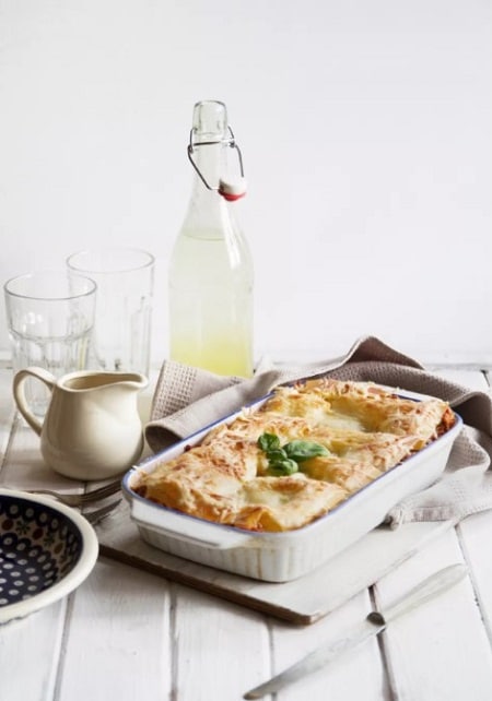 vegetable lasagna with alfredo sauce