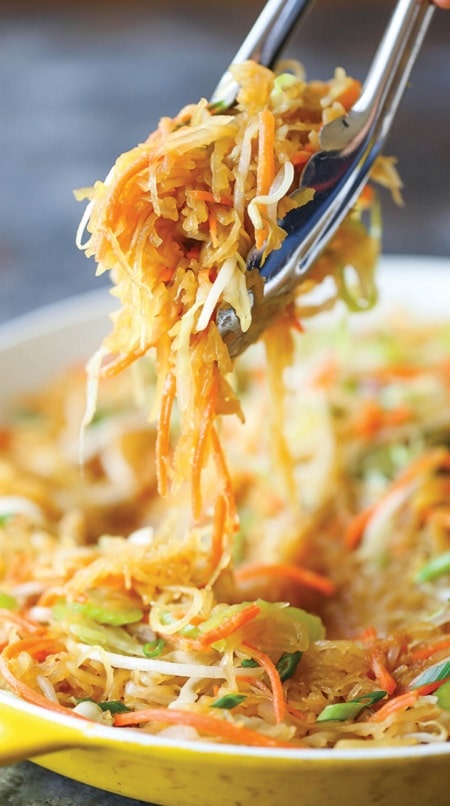 spaghetti squash chow mein