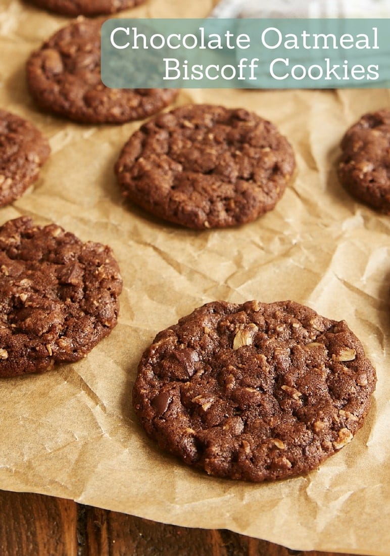 Chocolate Oatmeal Biscoff Cookies bakeorbreak.com