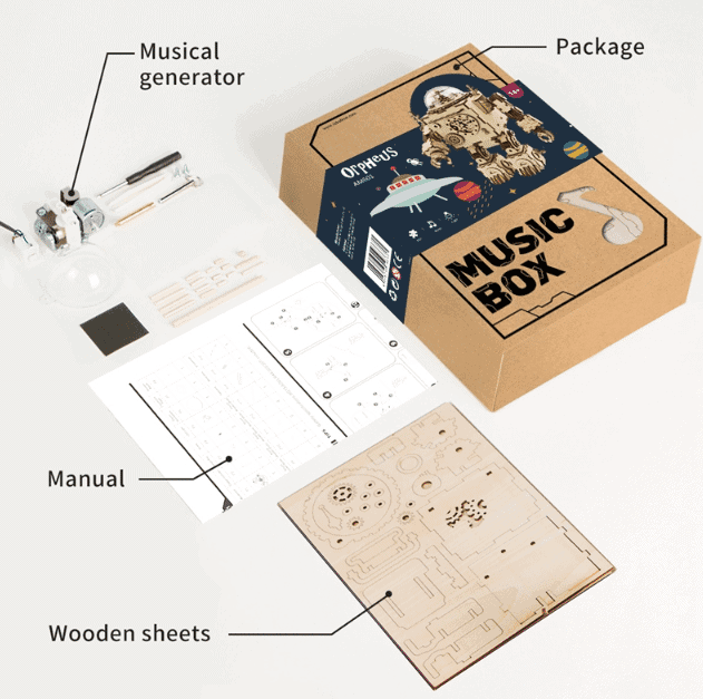 scatola di musica da regalo robotime